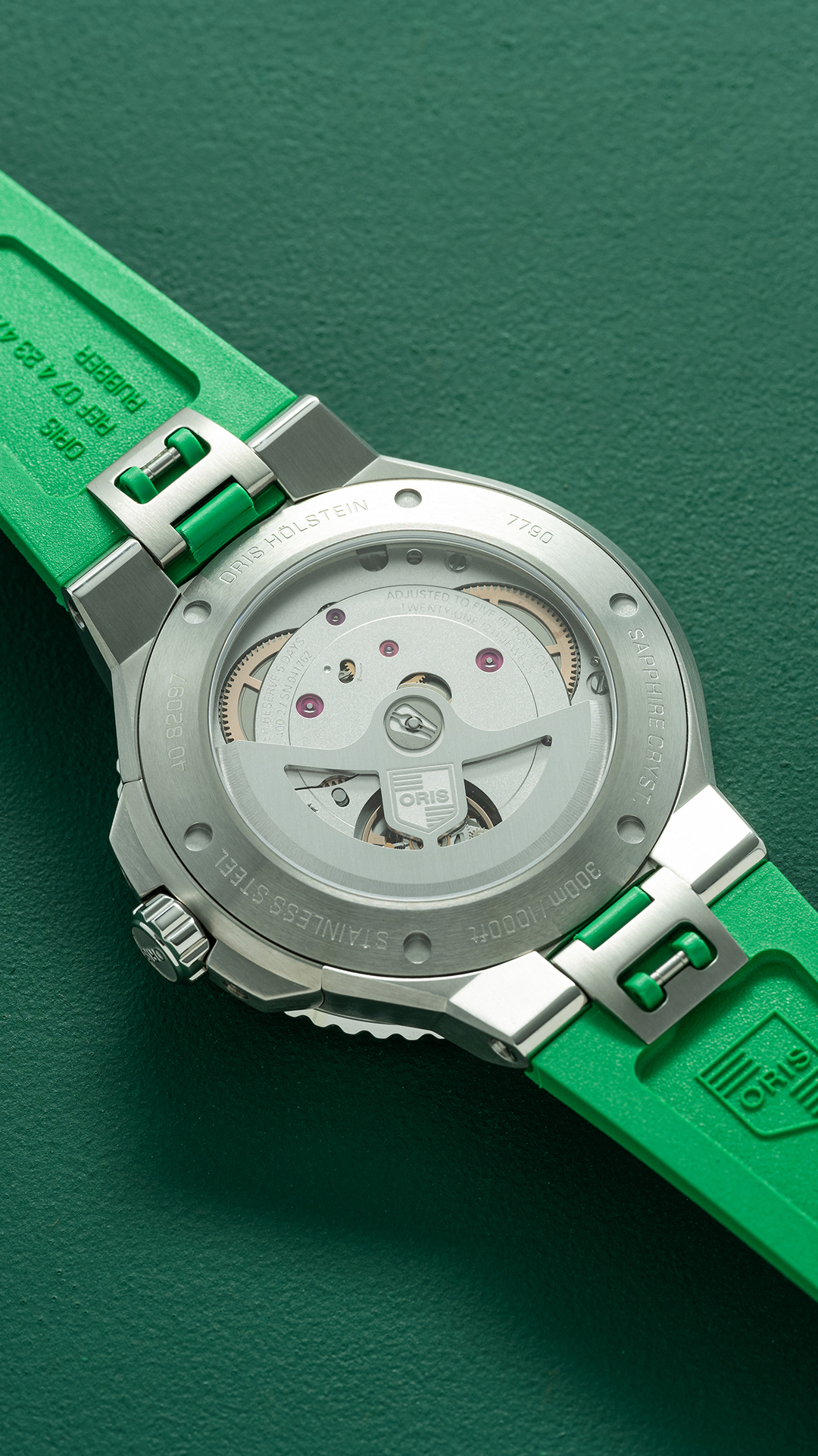 ORIS  Мужские швейцарские часы с автоматическим механизмом, каучуковый ремешок, 43,5 мм